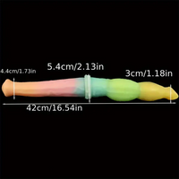 16.54in Double Sided Huge Long Soft Dog Horse Cock Lesbian Dildo