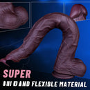 16.54in Extra-long Dual-Density Liquid Silicone Soft Huge Female Dildo