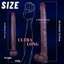 16.54in Extra-long Dual-Density Liquid Silicone Soft Huge Female Dildo