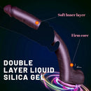 16.54in Extra-long Dual-Density Liquid Silicone Soft Huge Female Dildo
