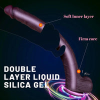 16.54in Extra-long Dual-Density Liquid Silicone Soft Huge Female Dildo