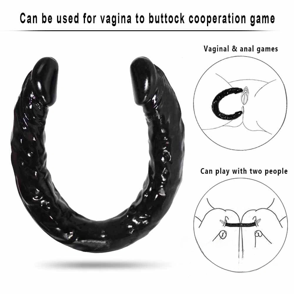 16.5in Real Lifelike Double Heads Dildo Sex Toy For Adult