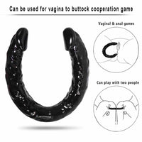 16.5in Real Lifelike Double Heads Dildo Sex Toy For Adult