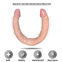 16.5in Real Lifelike Double Heads Dildo Sex Toy For Adult