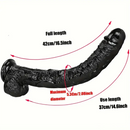 16.5in Realistic Large Long Black Anal Dildo For Male Female Sex Toy