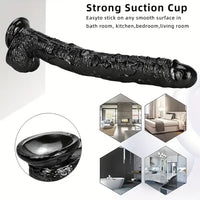16.5in Realistic Large Long Black Anal Dildo For Male Female Sex Toy