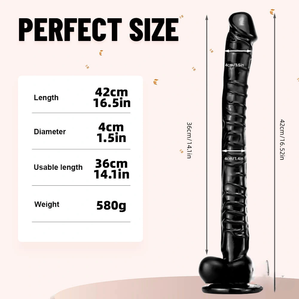 16.5in Super Long Dildo Lifelike Big Sex Toy For Masturbation