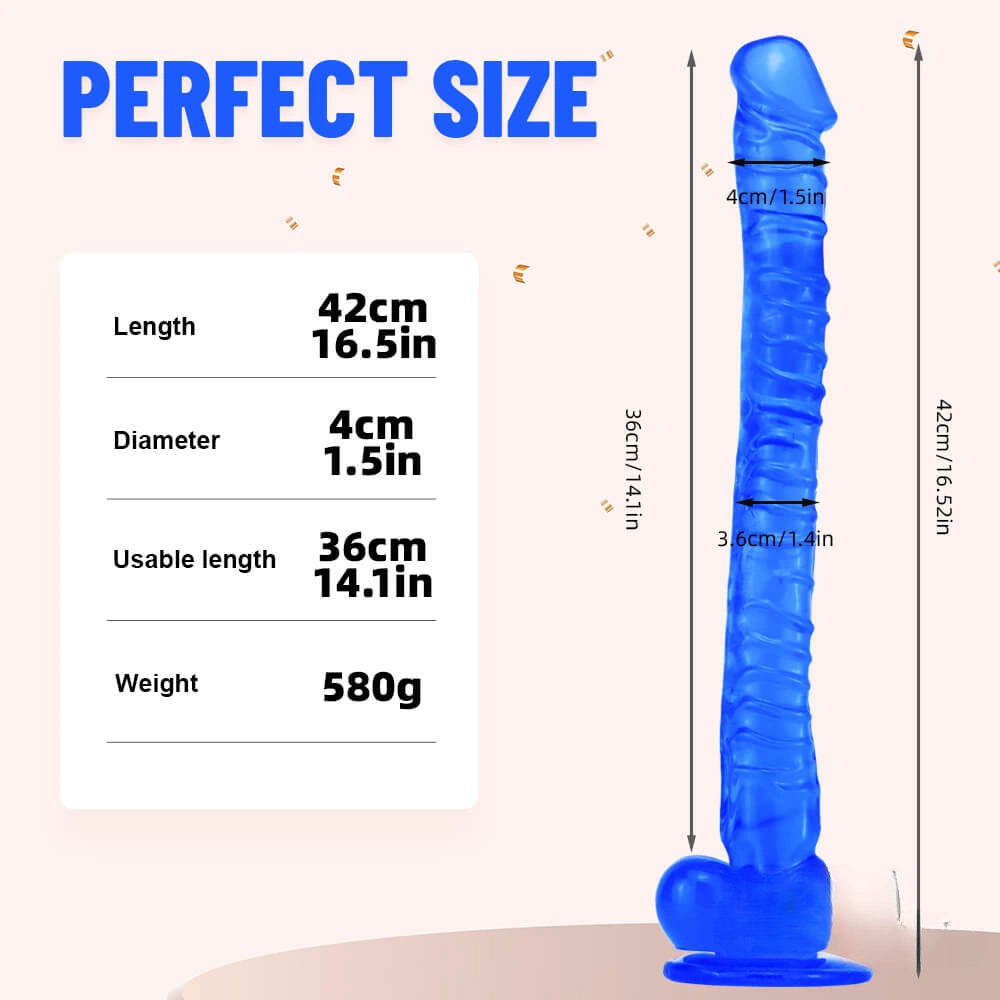 16.5in Super Long Dildo Lifelike Big Sex Toy For Masturbation