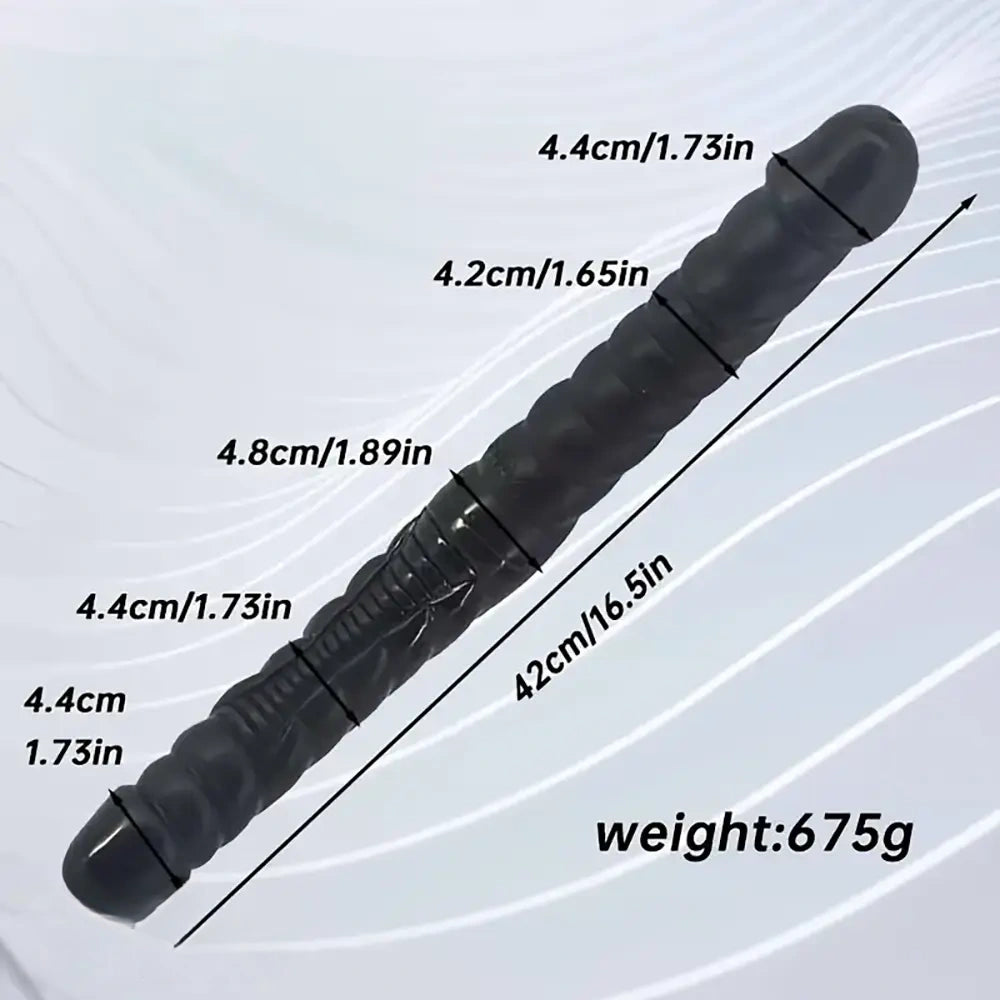 16.5in Super Long Double Head PVC Cock Dildo For G Spot Sex Toy