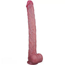 16.7in Dual Density Silicone Huge Long Dildo For Hands Free Play Using Toy