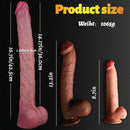 16.7in Dual Density Silicone Huge Long Dildo For Hands Free Play Using Toy