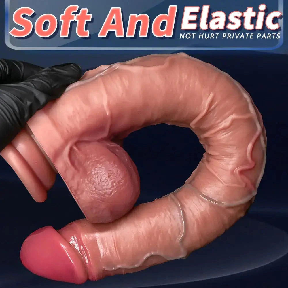 16.92in Strap on Huge Long Real Dildo For Couples Lesbian Penis Love Toy