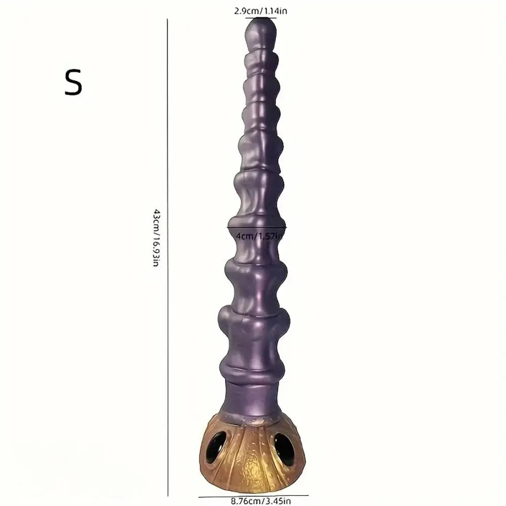 16.93in Liquid Silicone Extra Long Keel Anal Plug Adult Huge Fantasy Dildo