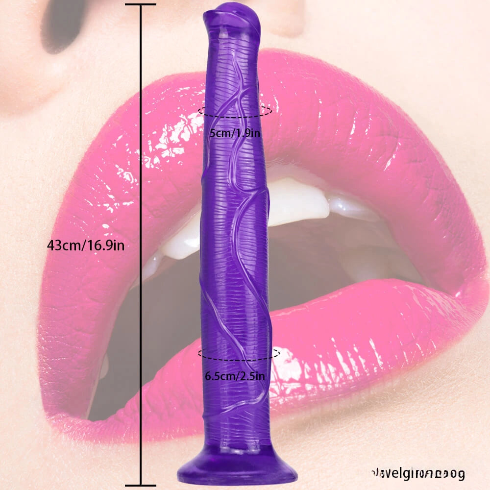 16.9in Big Long Horse Cock Dildo For BDSM Realistic Anal Toy