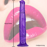 16.9in Big Long Horse Cock Dildo For BDSM Realistic Anal Toy