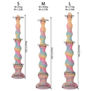 17.32in 21.25in 25.19in Luminous Pull Beads Silicone Dildo Butt Plug Rare Toy