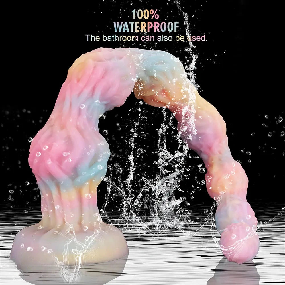 17.32in 21.25in 25.19in Luminous Pull Beads Silicone Dildo Butt Plug Rare Toy