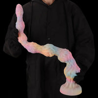 17.32in 21.25in 25.19in Luminous Pull Beads Silicone Dildo Butt Plug Rare Toy