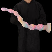 17.32in 21.25in 25.19in Luminous Pull Beads Silicone Dildo Butt Plug Rare Toy