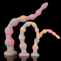 17.32in 21.25in 25.19in Luminous Pull Beads Silicone Dildo Butt Plug Rare Toy