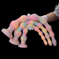 17.32in 21.25in 25.19in Luminous Pull Beads Silicone Dildo Butt Plug Rare Toy