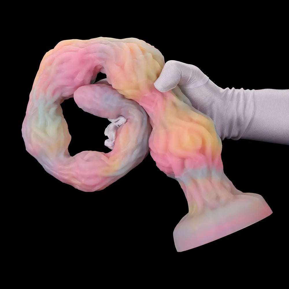 17.32in 21.25in 25.19in Luminous Pull Beads Silicone Dildo Butt Plug Rare Toy