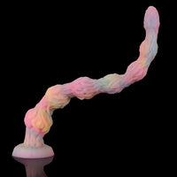 17.32in 21.25in 25.19in Luminous Pull Beads Silicone Dildo Butt Plug Rare Toy