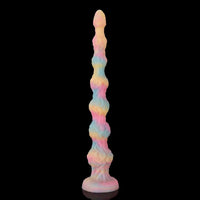 17.32in 21.25in 25.19in Luminous Pull Beads Silicone Dildo Butt Plug Rare Toy