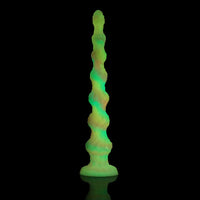 17.32in 21.25in 25.19in Luminous Pull Beads Silicone Dildo Butt Plug Rare Toy
