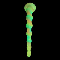 17.32in 21.25in 25.19in Luminous Pull Beads Silicone Dildo Butt Plug Rare Toy