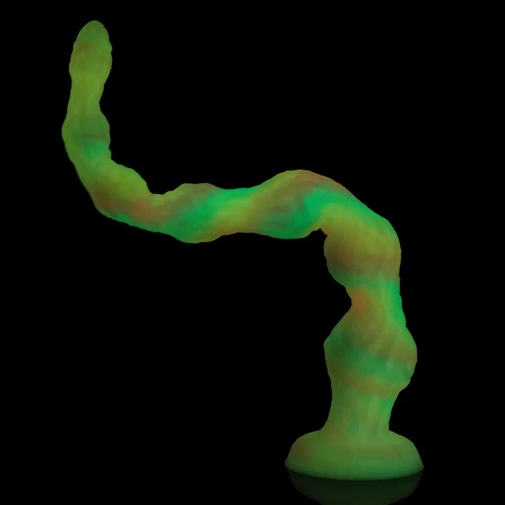 17.32in 21.25in 25.19in Luminous Pull Beads Silicone Dildo Butt Plug Rare Toy