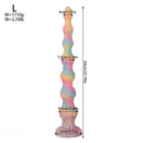17.32in 21.25in 25.19in Luminous Pull Beads Silicone Dildo Butt Plug Rare Toy