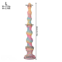 17.32in 21.25in 25.19in Luminous Pull Beads Silicone Dildo Butt Plug Rare Toy