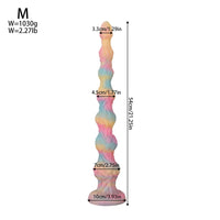 17.32in 21.25in 25.19in Luminous Pull Beads Silicone Dildo Butt Plug Rare Toy