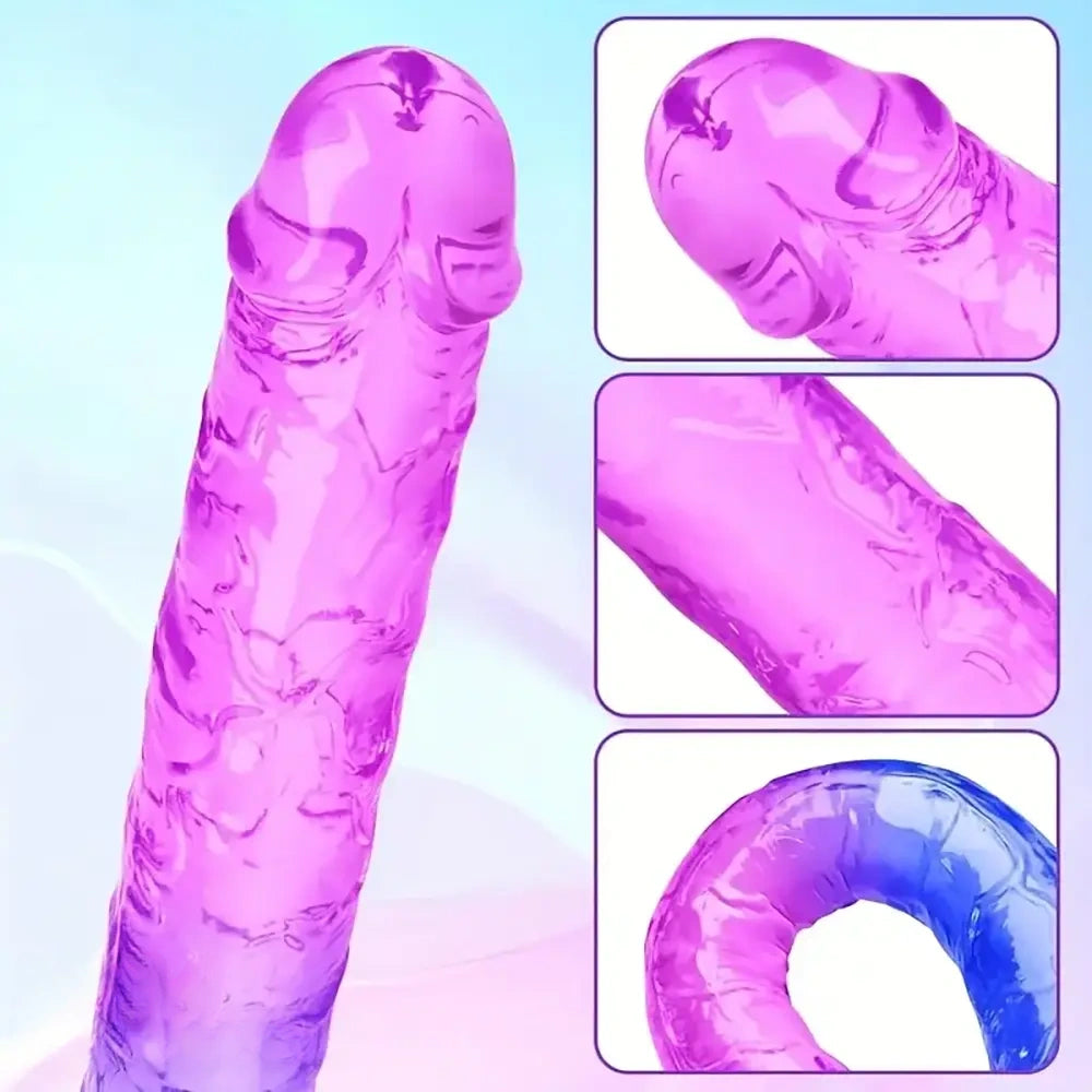 17.32in Dual-Ended Double Penetration Big Dildo For G-Spot Stimulation