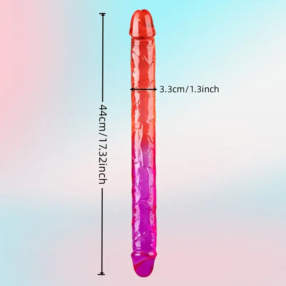 17.32in Dual-Ended Double Penetration Big Dildo For G-Spot Stimulation