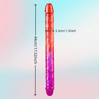 17.32in Dual-Ended Double Penetration Big Dildo For G-Spot Stimulation