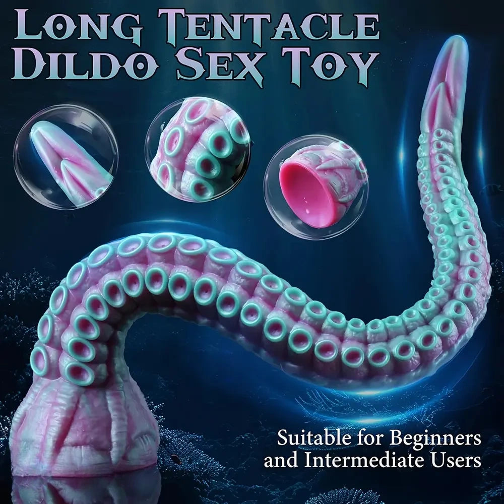 17.32in Monster Huge Long Vacation Penis Tentacle Anal Plug Dildo For G-spot