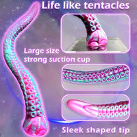 17.32in Starlight Tentacle Monster Shaped Liquid Silicone Huge Long Dildo