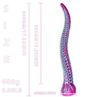 17.32in Starlight Tentacle Monster Shaped Liquid Silicone Huge Long Dildo