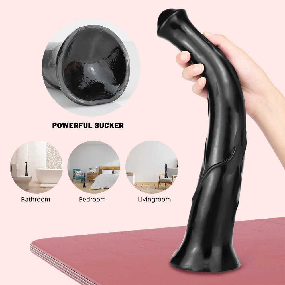 17.32in Super Long Big Girth Horse Dildo For Anal Sex Orgasm