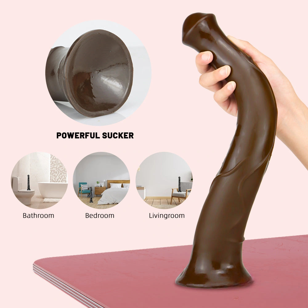17.32in Super Long Big Girth Horse Dildo For Anal Sex Orgasm