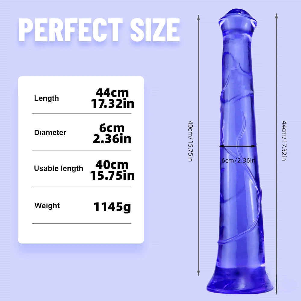 17.32in Super Long Big Girth Horse Dildo For Anal Sex Orgasm