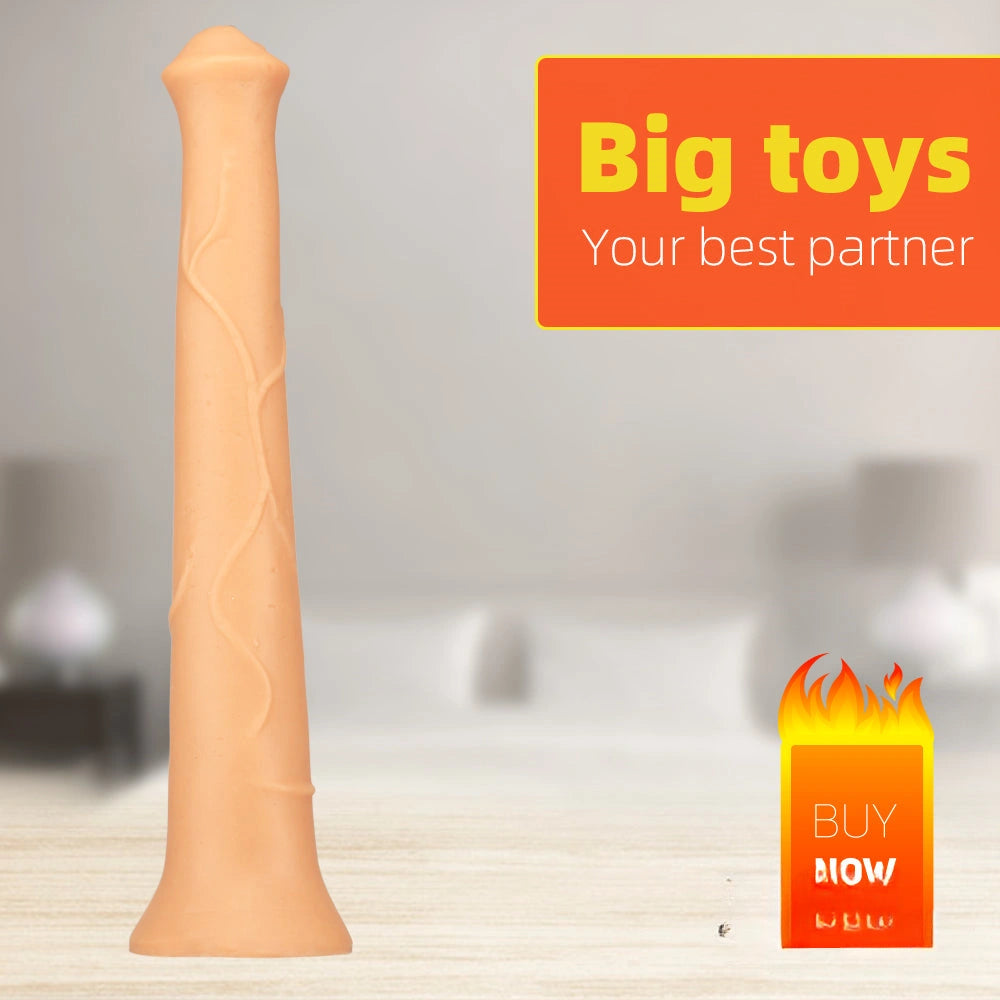 17.32in Super Long Big Girth Horse Dildo For Anal Sex Orgasm