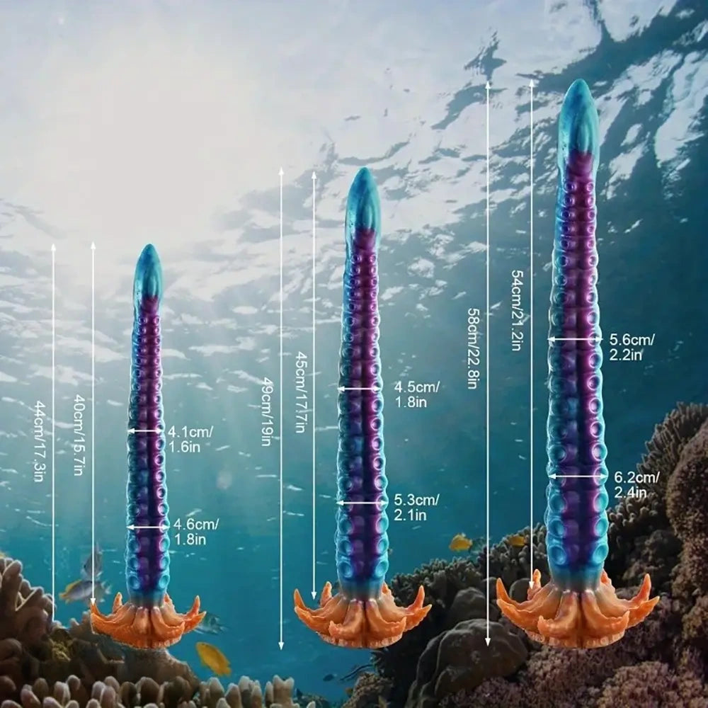 17.3in 19in 22.8in Tentacle Realistic Anal Plug Large Anal Dildo For Deepest Sex