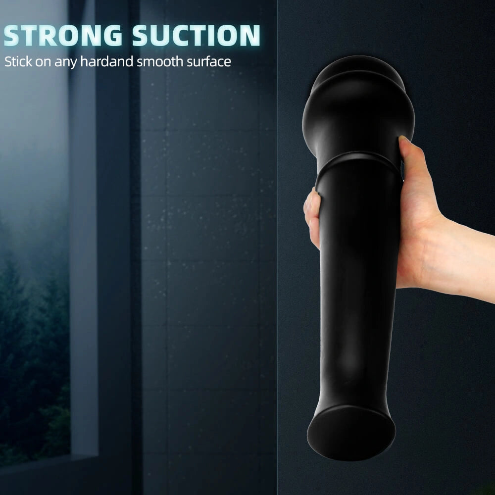 17.3in Big Black Horse Dildo Thick Women Using Fantasy Sex Toy