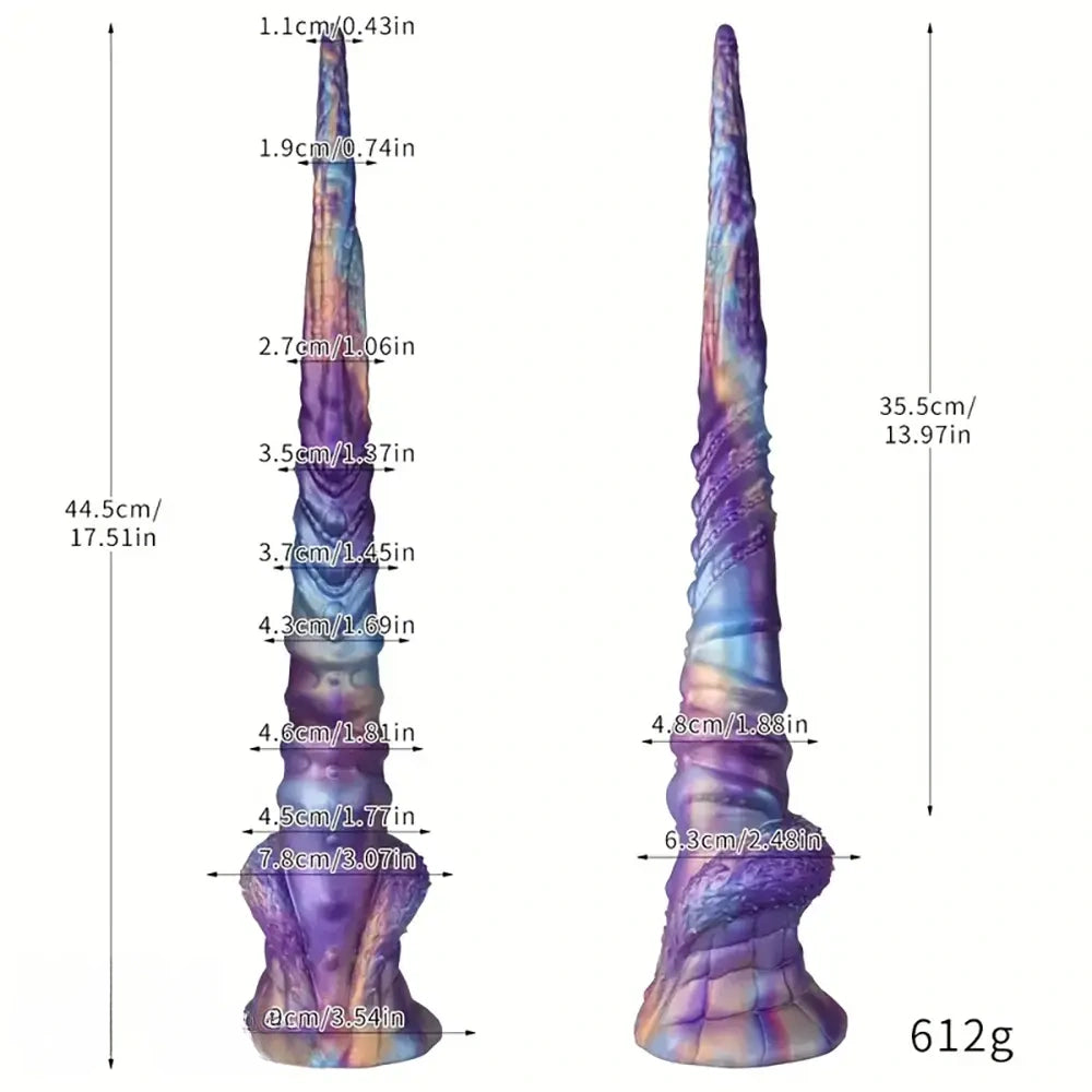 17.51in Long Monster Fantasy Silicone Anal Plug Dildo With Suction Cup