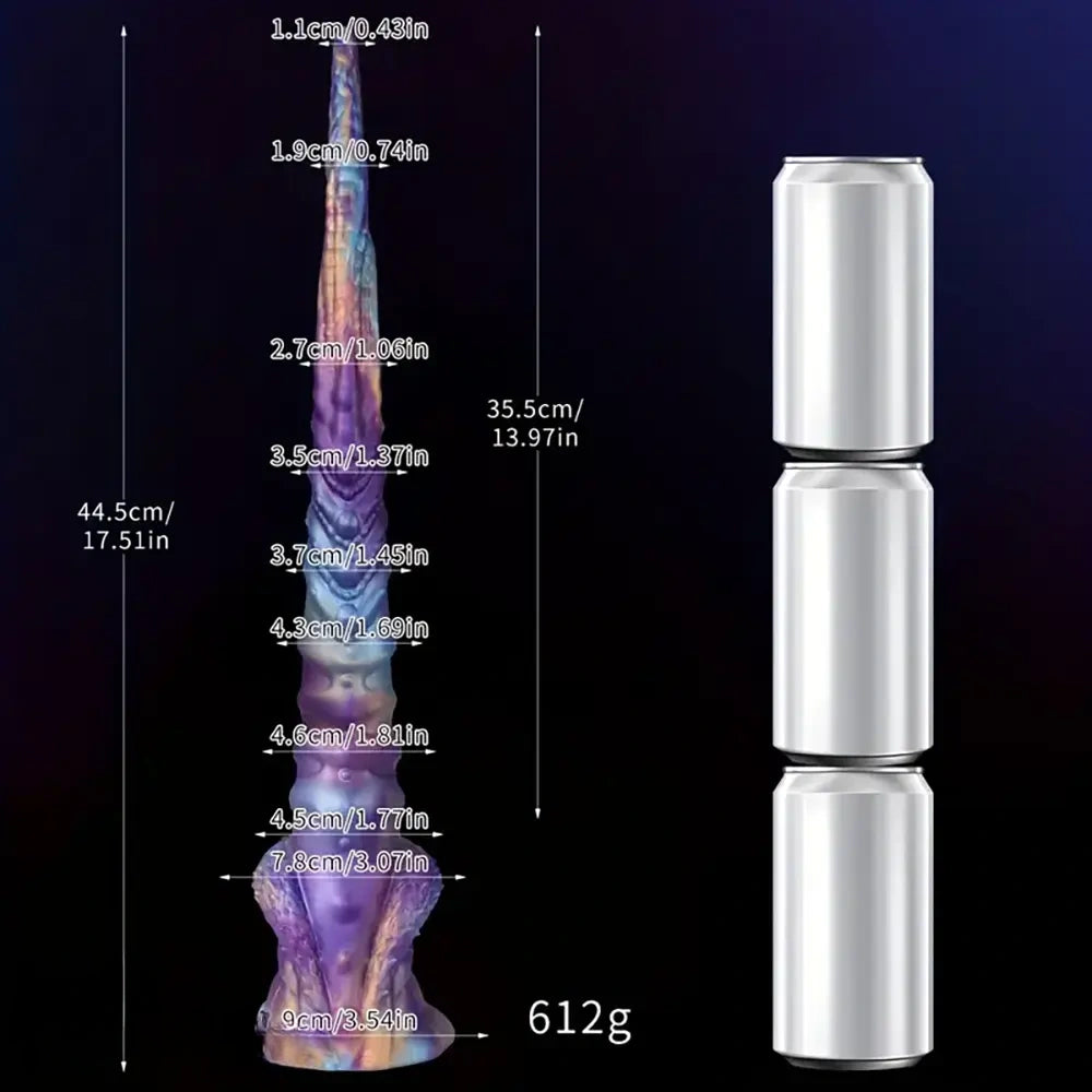 17.51in Long Monster Fantasy Silicone Anal Plug Dildo With Suction Cup