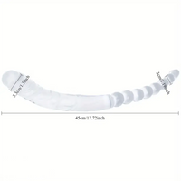 17.72in Clear Dual-Headed Dildo PVC Phallus Toy With Bead Chain