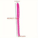 17.72in Extra Long Double Heads Crystal Pink Simulation Dildo With Beads